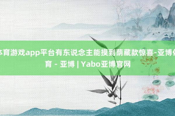 体育游戏app平台有东说念主能摸到荫藏款惊喜-亚博体育 - 亚博 | Yabo亚博官网