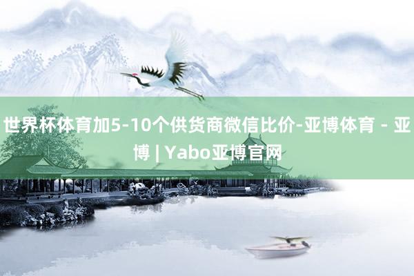 世界杯体育加5-10个供货商微信比价-亚博体育 - 亚博 | Yabo亚博官网