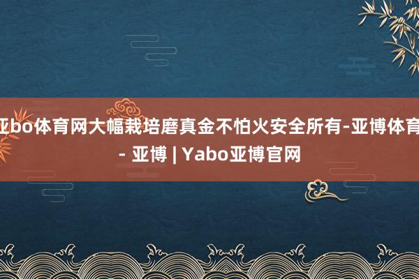 亚bo体育网大幅栽培磨真金不怕火安全所有-亚博体育 - 亚博 | Yabo亚博官网
